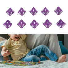 Set de dés colorés à 10 faces - 20 pièces violettes, parfait pour les fêtes et les jeux