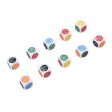 10 pièces de dés de jeu en plastique blanc à six faces, légers et résistants aux chocs, 1,6 cm