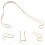 6Stk Goldfarbener High Heels Displayständer Aus 9