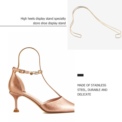 6Stk Goldfarbener High Heels Displayständer Aus 2