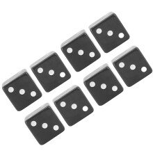 8 Stück 6-seitiges Kunststoff-Würfel-Set – Bildungswürfel mit eckigem Design, schwarz