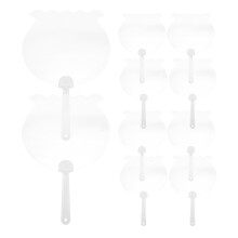 100Stk Handfächer Transparent Blank Fan Kinder Bastelzubehör