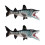 2Stk Aquarium Simulation Wolfsfisch Deko Mehrfarbig Kunstfisch Modell 5