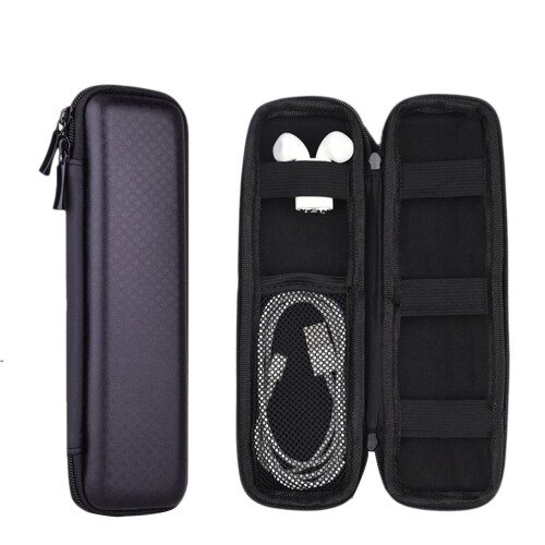 2Stk Multifunktionale Handgeschriebene Pen Case Schwarz PU Kompakt