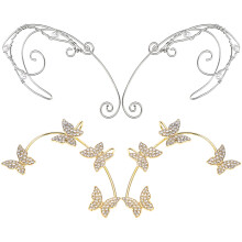 4Paare Ear Clips Butterfly Ohrschmuck Bunt Für Festliche Anlässe