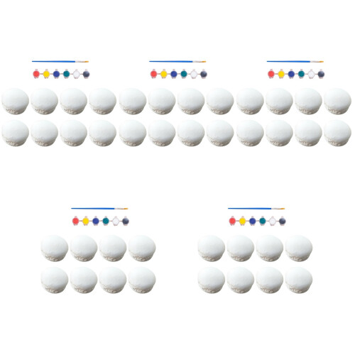 5Sets Wit Gypsum Macaron Kinderknutselset DIY Verf Speelgoed 2