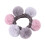 3Stk Kinderhaarbänder Elastisch Mit Plüschball Bunter Ponytail Halter 1