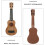 2St Assorti Kleuren Plastic Ukulele Kinderspeelgoed 10
