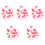 100Stk Farbige Elastische Ponytail Halter Haargummi Valentinstag 4
