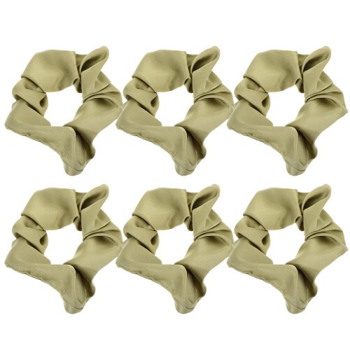 12Stk Weiche Satin Haargummis, Große Elastische Scrunchies Grün