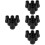 24St Plastic Wandelstok Tips Antislip Voor Buitengebruik Zwart 8