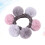 3Stk Kinderhaarbänder Elastisch Mit Plüschball Bunter Ponytail Halter 11