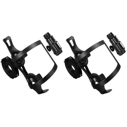 2Sets Verwijderbare Zwarte Fietsbekers Houder Met Grip 1