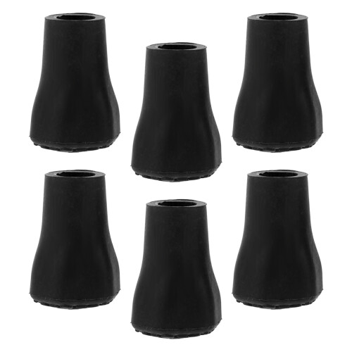 24St Plastic Wandelstok Tips Antislip Voor Buitengebruik Zwart 2