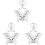 3St Huishoudelijke Bestekhouder Zinklegering Chophouder Compact 4