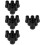 24St Plastic Wandelstok Tips Antislip Voor Buitengebruik Zwart 9