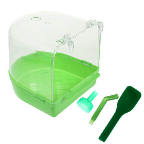 2St Plastic Vogelbad Met Papegaaien En Kanaries 2