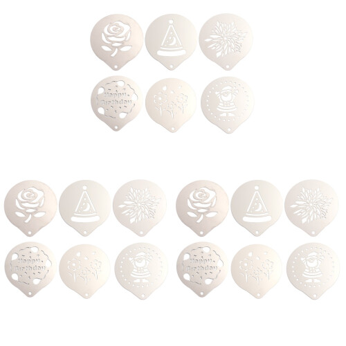 3Sets Profi Schablonen Set Für Latte Art Gebrauch 1