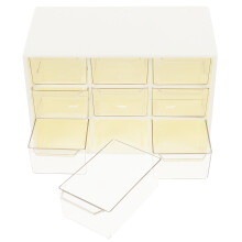 4Stk Weiße Aufbewahrungsbox Schubladenstil Kosmetik Organizer