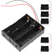 18Stk Battery Holder 3Er Aa 3,7V Schwarz, Kontaktierendes Kabel