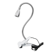 2Stk Warmweiße LED Leselampe Mit Clip USB Metall
