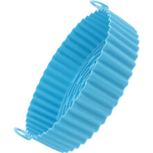 3St Hemelsblauwe Silicone Bakpannen Met Handvat Voor Luchtfriteuse