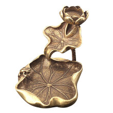2Stk Lotusförmiger Räucherstäbchen Halter Messing Tischornament