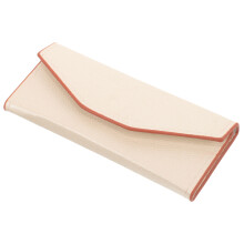 2Stk PU Pinzettenhalter Etui Beige Für Kompakten Wimpernaufbewahrung