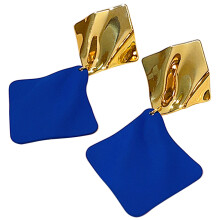 5Paare Ohrhänger Damen Rhombus Bunt Elegant Trendiger Modeschmuck