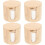 4Sets Khaki Makeup Applikatoren Wiederverwendbare Gesichtspads 4