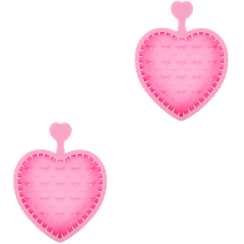 2Stk Rosa Silikon Matte, Ideal Für Make-Up Bürsten 2