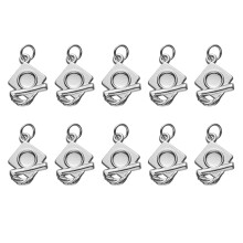 60Stk Silberfarbene Graduation Hut Anhänger Schmuck Basteln