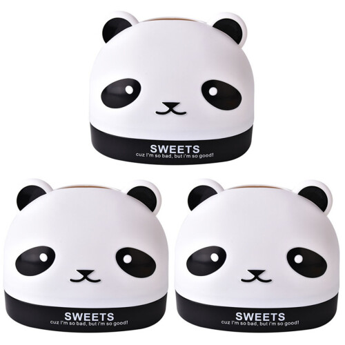 3St Duurzame Plastic Tissuebox Zwart Creatief En Chic 1