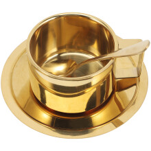 3Sets Große Milch- Und Kaffeebecher Aus Metall Für Den