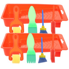 6Sets Malset Kinder Farbe Roller Kinder Kunstset Bunt