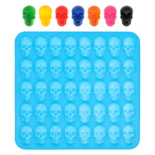 4Stk Blaue Silikonform Mini Schädel Backform Für Zuhause Und Party