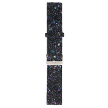 5Stk Schwarzes Glitzer Uhrenband Leder Komfortable Ersatz Armbänder