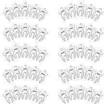250Stk Silberne Zahnanhänger Zinklegierung Charms Für Und DIY