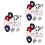 3Sets Farbige Baby Haaraccessoires Stoffclips Elastische Ponyhalter 8
