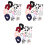 3Sets Farbige Baby Haaraccessoires Stoffclips Elastische Ponyhalter 5