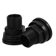 6Stk Regenfass Verbinder PVC Mit Außengewinde Für Wasserschläuche