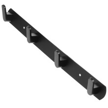 4Stk Kompakter Schwarzer Wandhaken Für Bad Und Garderobe