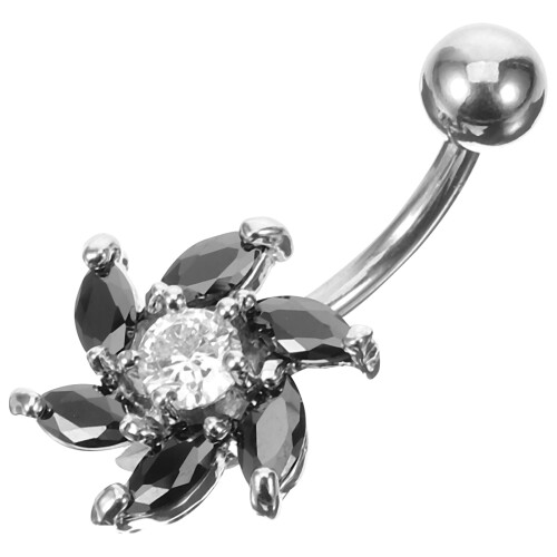 3Stk Bauchnabelringe , Funkelndes Zirkon Schmuckset