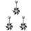 3Stk Bauchnabelringe , Funkelndes Zirkon Schmuckset 4