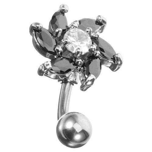 3Stk Bauchnabelringe , Funkelndes Zirkon Schmuckset 2