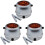 3Sets Mini Kochgeschirr Puppenhaus Töpfe Küchen 4