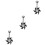 3Stk Bauchnabelringe , Funkelndes Zirkon Schmuckset 7