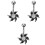 3Stk Bauchnabelringe , Funkelndes Zirkon Schmuckset 5