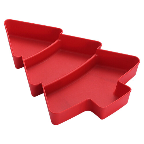 5Stk Mehrfach Snackschale Weihnachtsbaum Form Rot PP 1