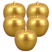10Stk Künstliche Apfelmodelle Gold Polyfoam Hochrealistisch